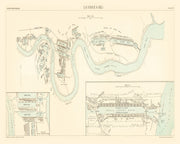 Vintage Map of London, England 1885