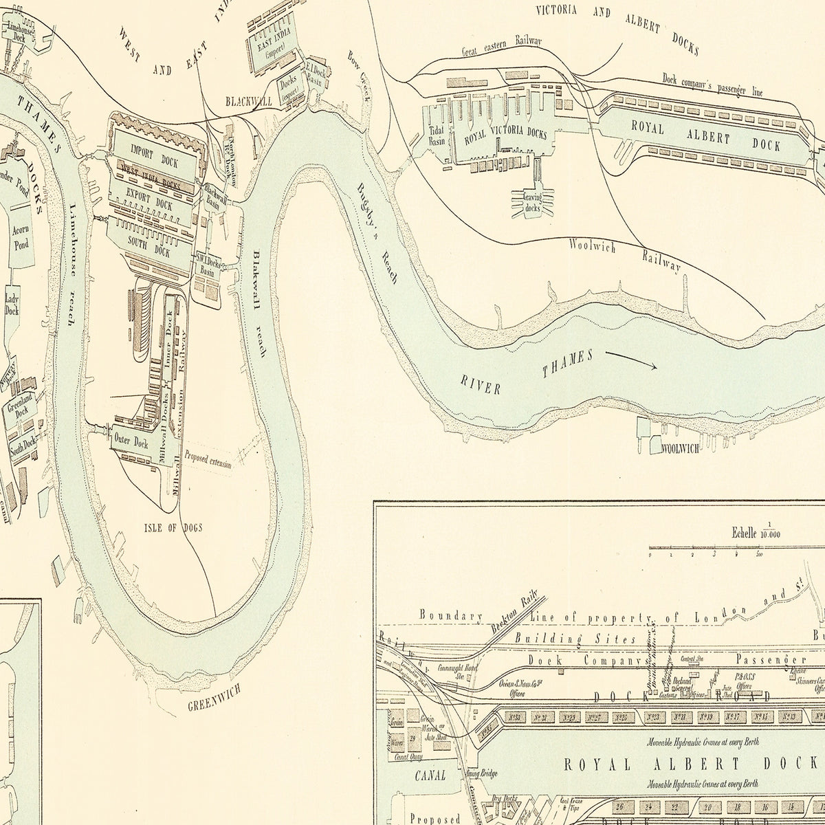 Restored historic details from the 1885 city map of London