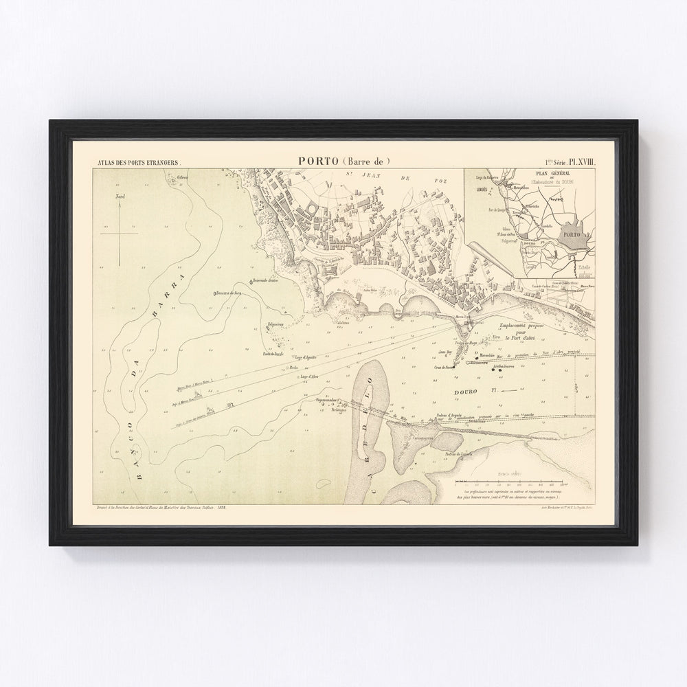 Porto Vintage Map 1884