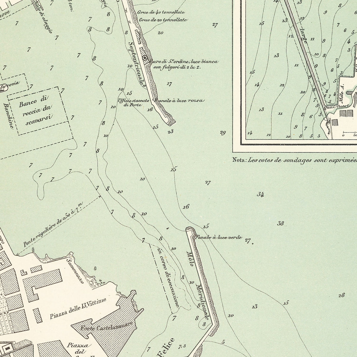 Restored historic details from the 1888 city map of Palermo