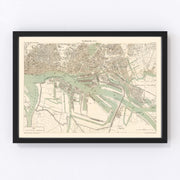 Hamburg Vintage Map 1889