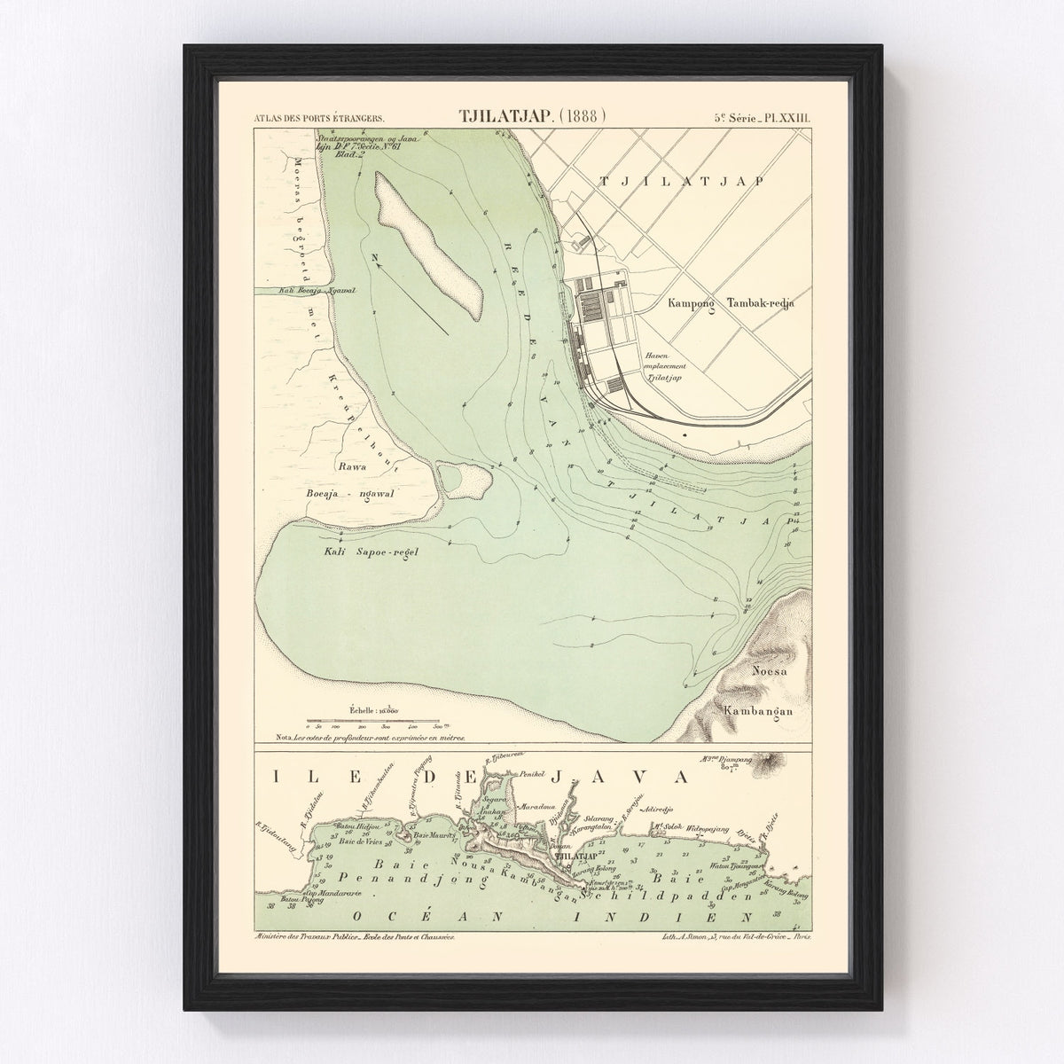 Cilacap Vintage Map 1888