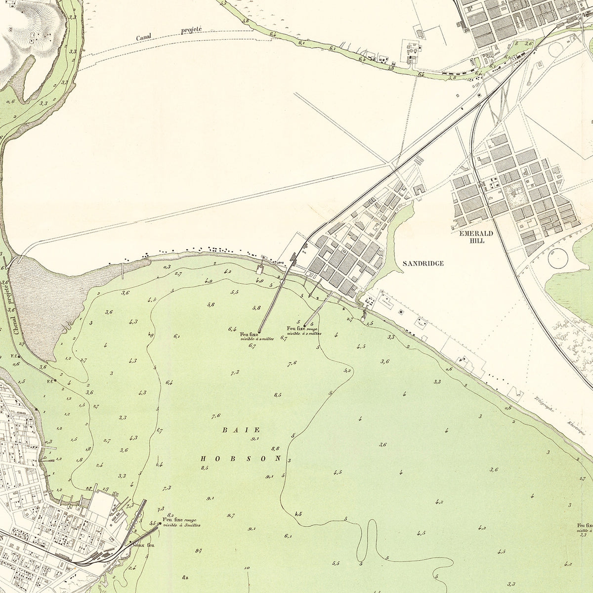 Restored historic details from the 1887 city map of Melbourne