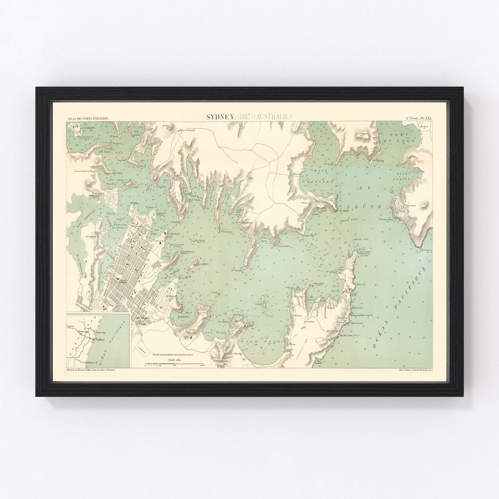 Sydney Vintage Map 1887