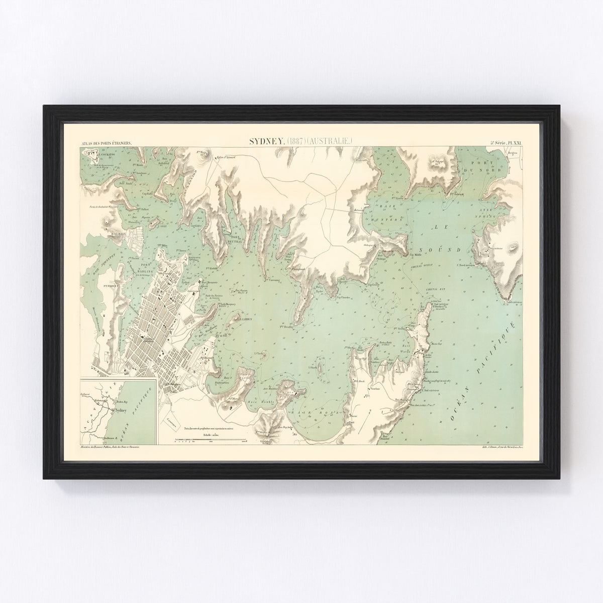Sydney Vintage Map 1887