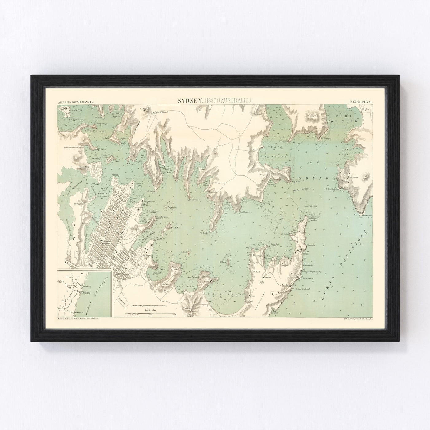 Sydney Vintage Map 1887