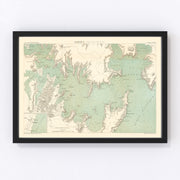 Sydney Vintage Map 1887