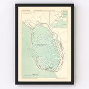 Lyttelton Vintage Map 1889