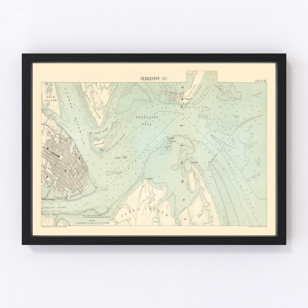 Charleston Vintage Map 1887