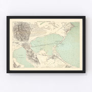 Tunis Vintage Map 1888