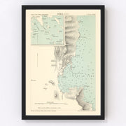 Syros Island Vintage Map 1888