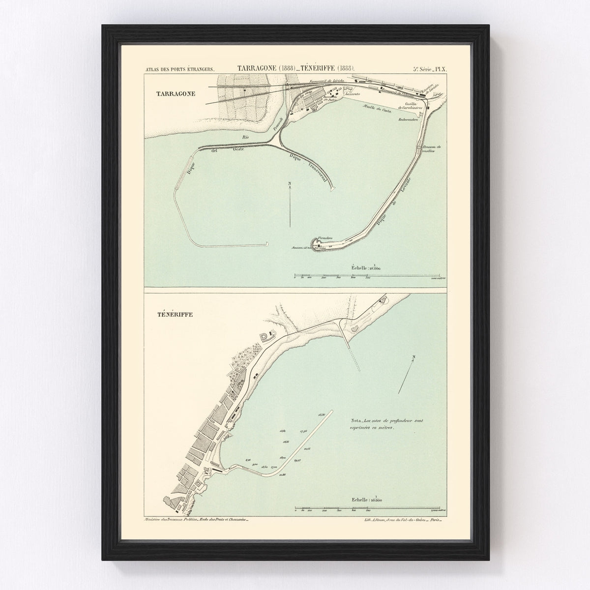Tarragona Vintage Map 1888