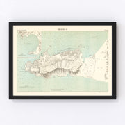 Gibraltar Vintage Map 1888