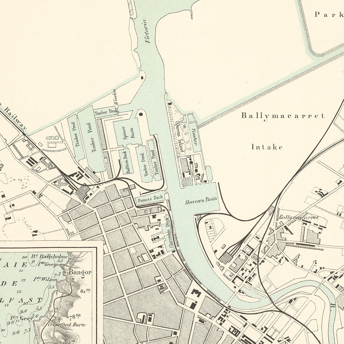 Restored historic details from the 1888 city map of Belfast