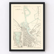 Belfast Vintage Map 1888