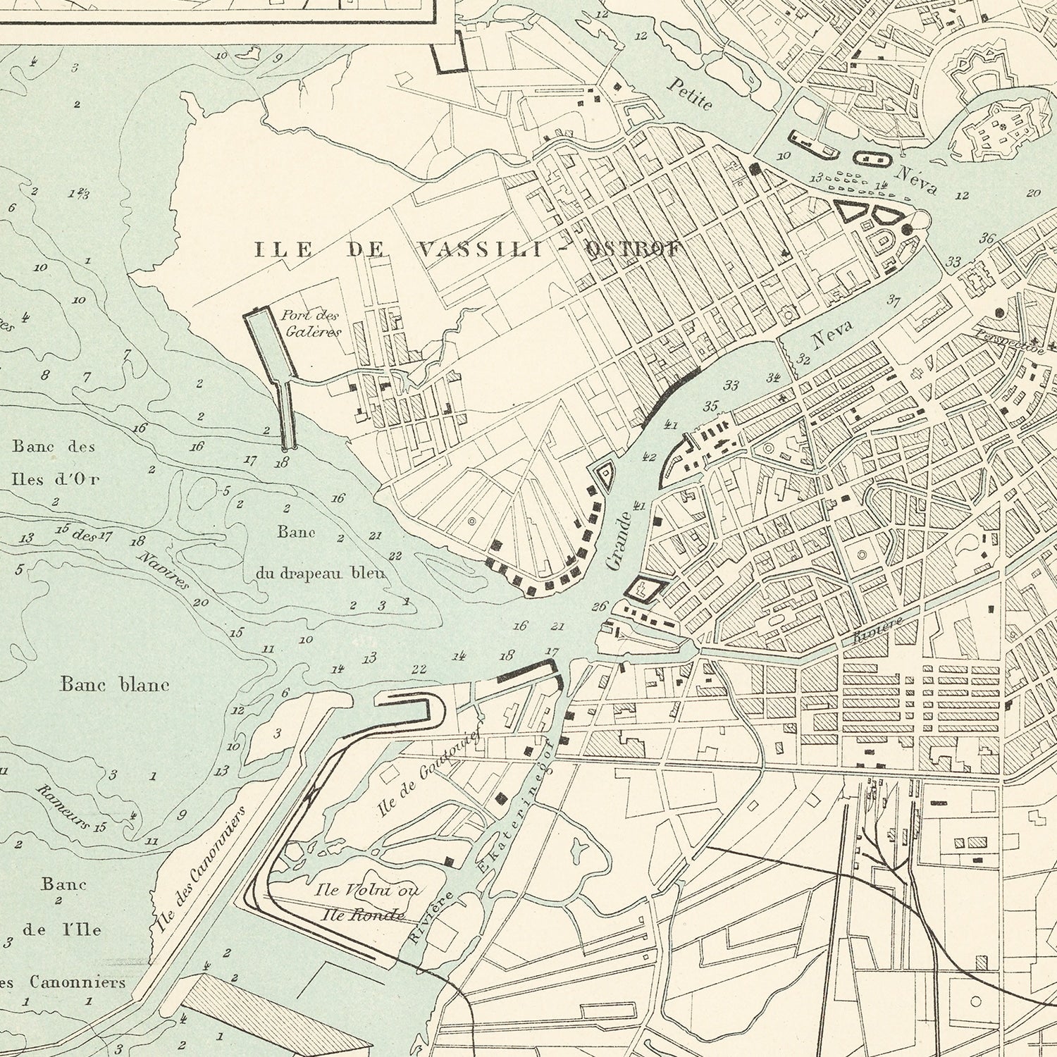 Restored historic details from the 1888 city map of Saint Petersburg