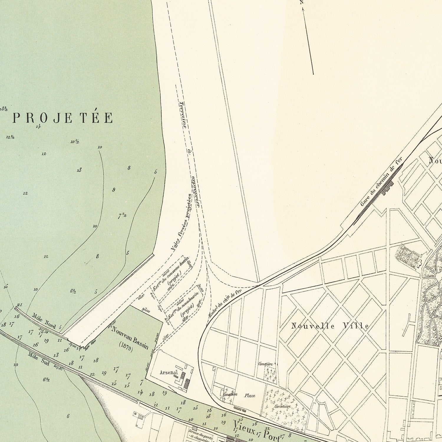 Restored historic details from the 1879 city map of Liepaja