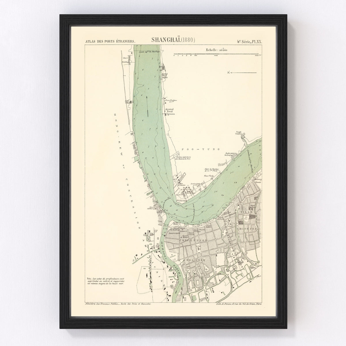 Shanghai Vintage Map 1880