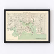 Baltimore Vintage Map 1886