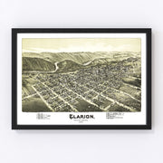 Clarion Vintage Map 1896