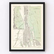 Montréal Vintage Map 1881