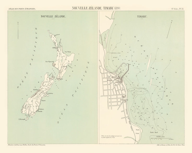 Size comparison using Vintage Map of Timaru, New Zealand 1890