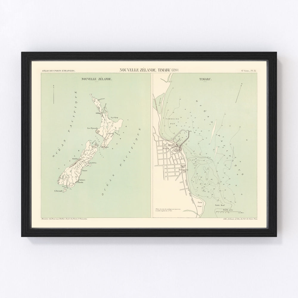 Timaru Vintage Map 1890