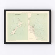 Timaru Vintage Map 1890