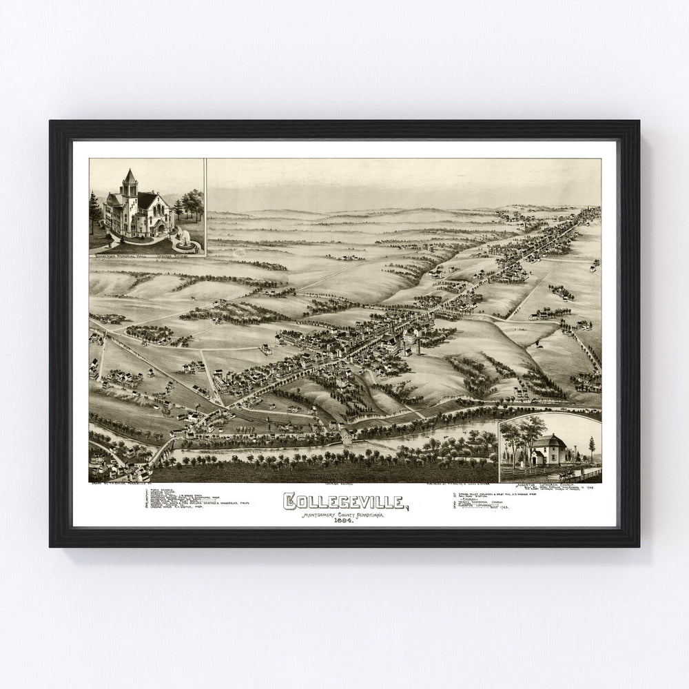 Collegeville Vintage Map 1894