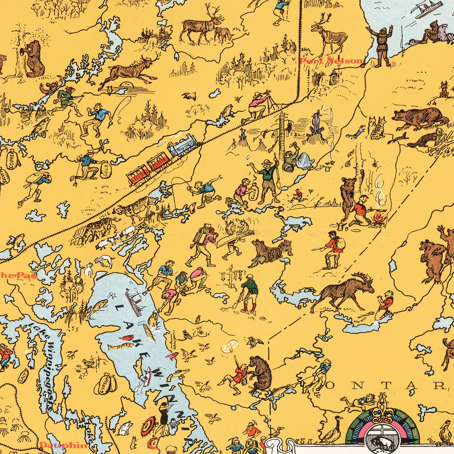 Restored historic details from the 1929 region map of County