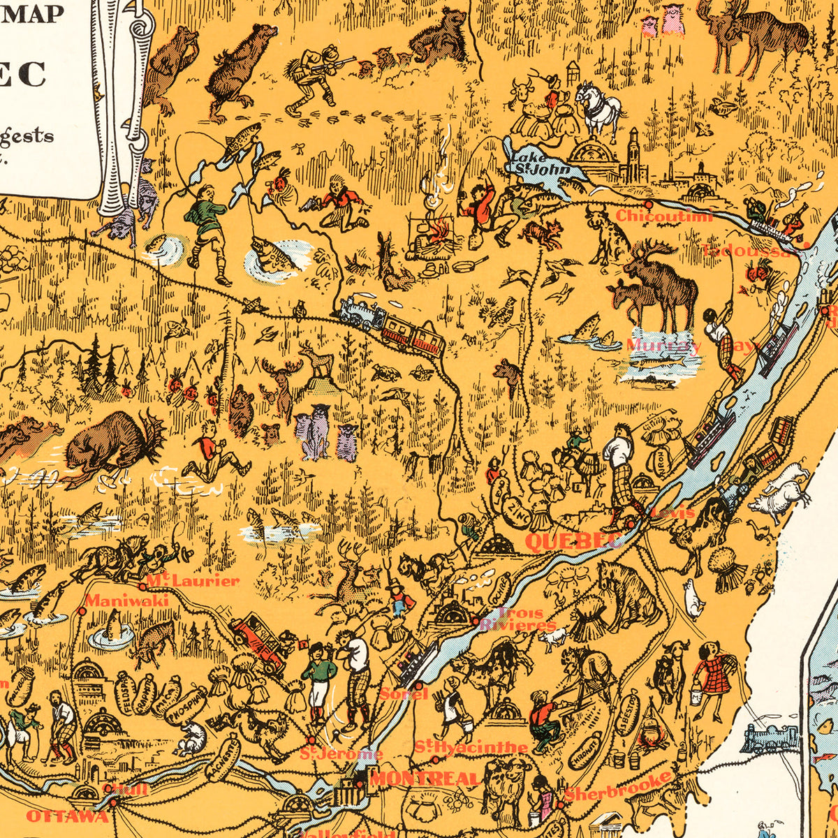 Restored historic details from the 1929 region map of County
