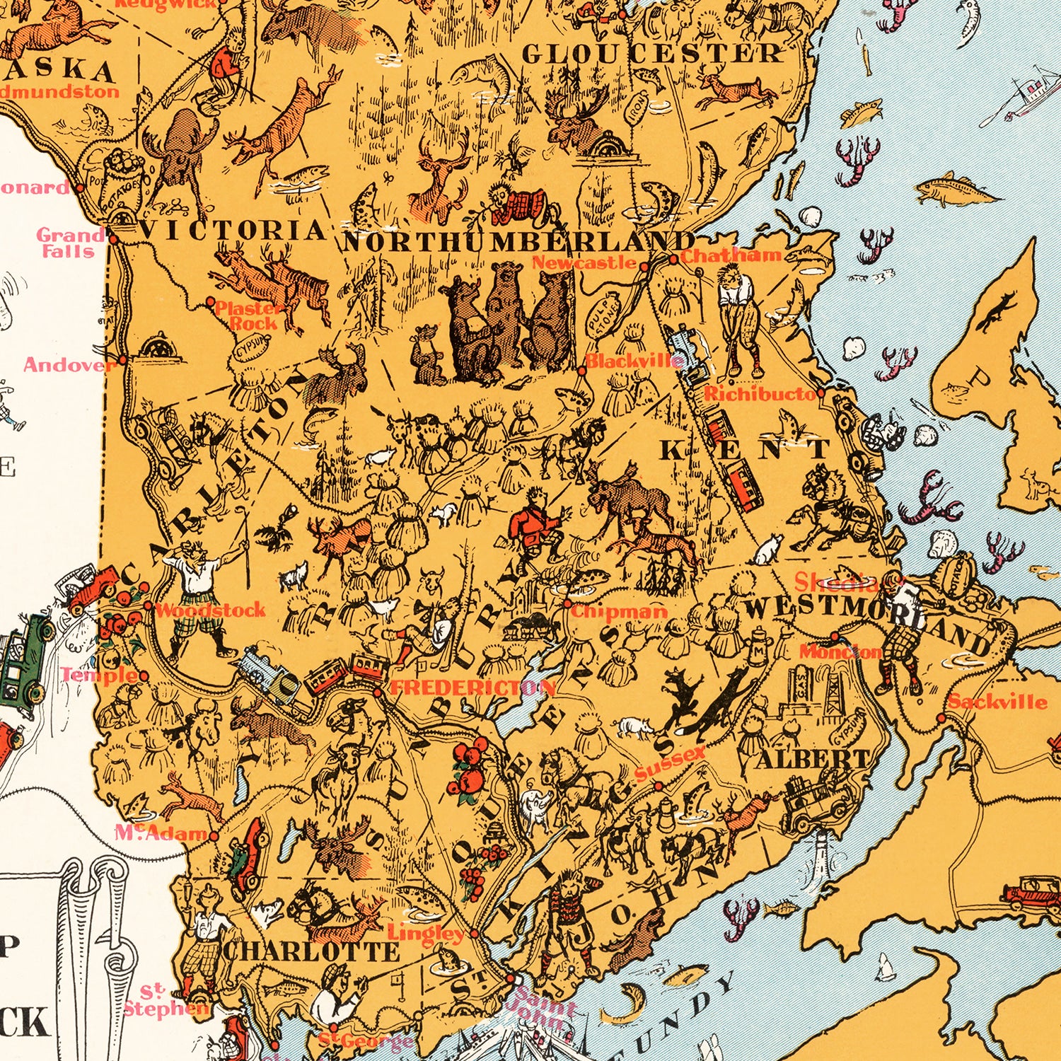 Restored historic details from the 1929 region map of County