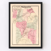 Washington Vintage Map 1867