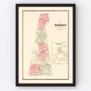 Sherman Vintage Map 1867