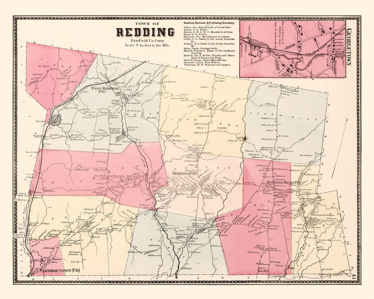 Preview of Vintage Map of Georgetown, Connecticut 1867