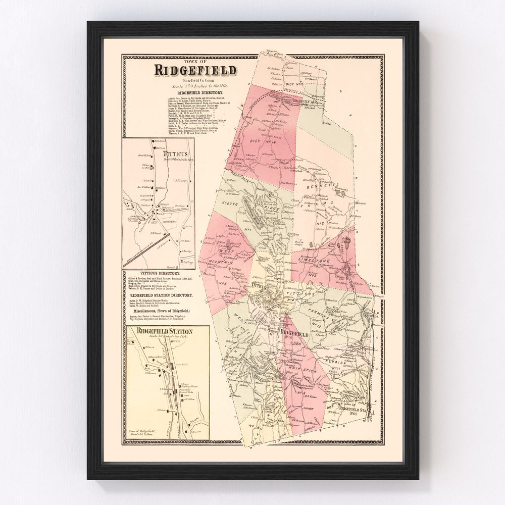 Titticus Vintage Map 1867