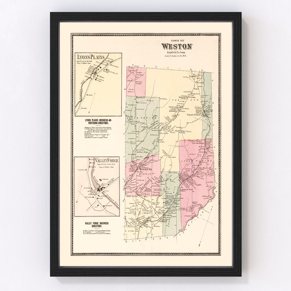 Lyons Plains Vintage Map 1867
