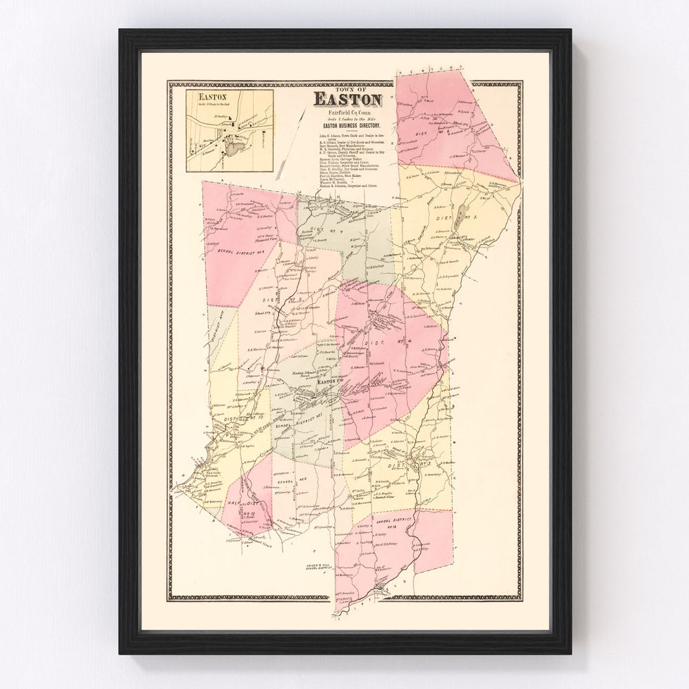 Easton Vintage Map 1867