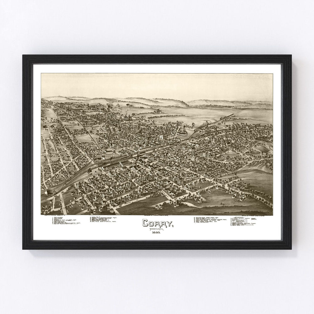 Corry Vintage Map 1895