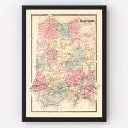 Fairfield Vintage Map 1867