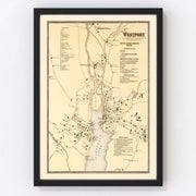 Westport Vintage Map 1867