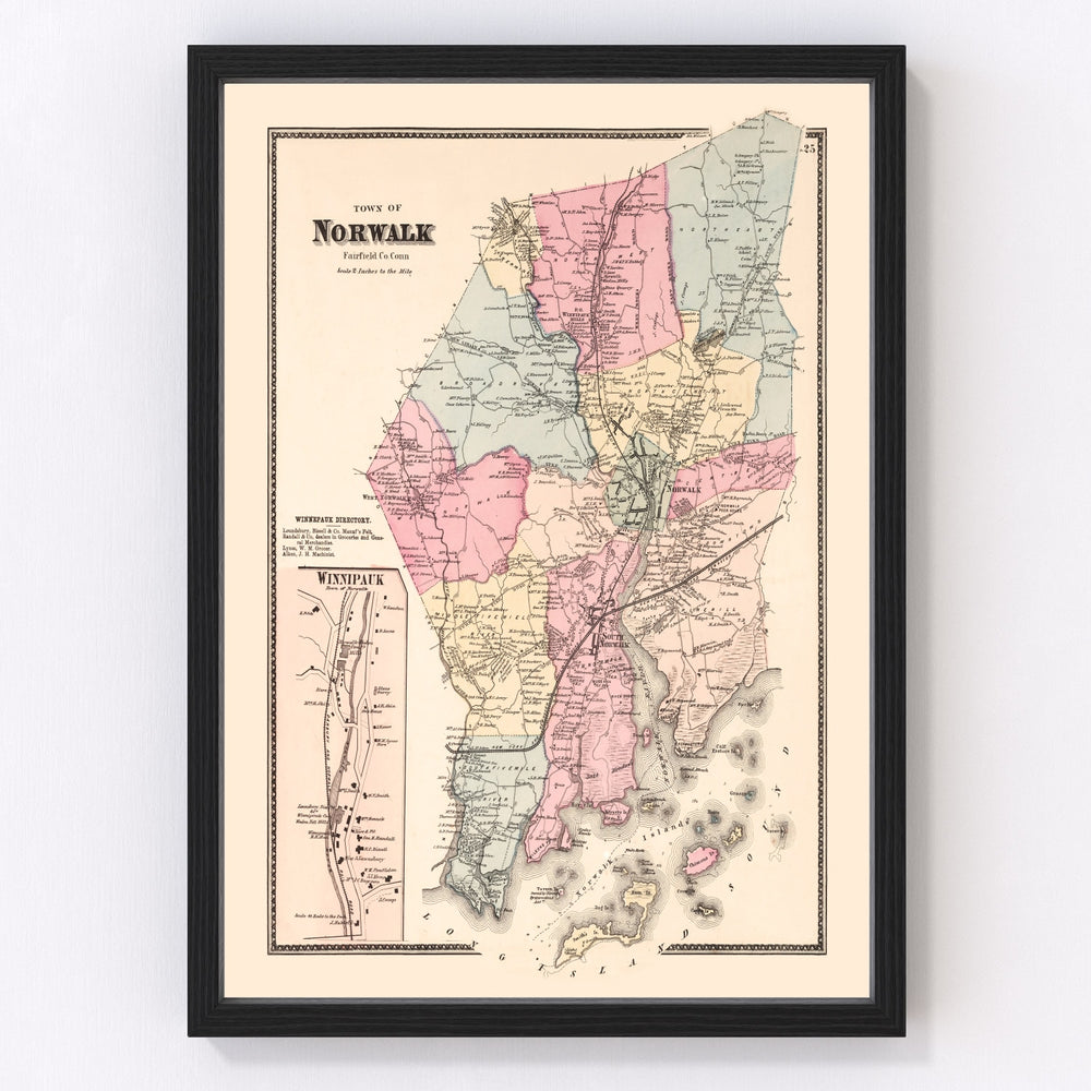 Winnipauk Vintage Map 1867