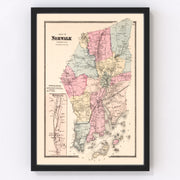 Winnipauk Vintage Map 1867