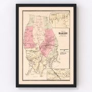 Darien Vintage Map 1867