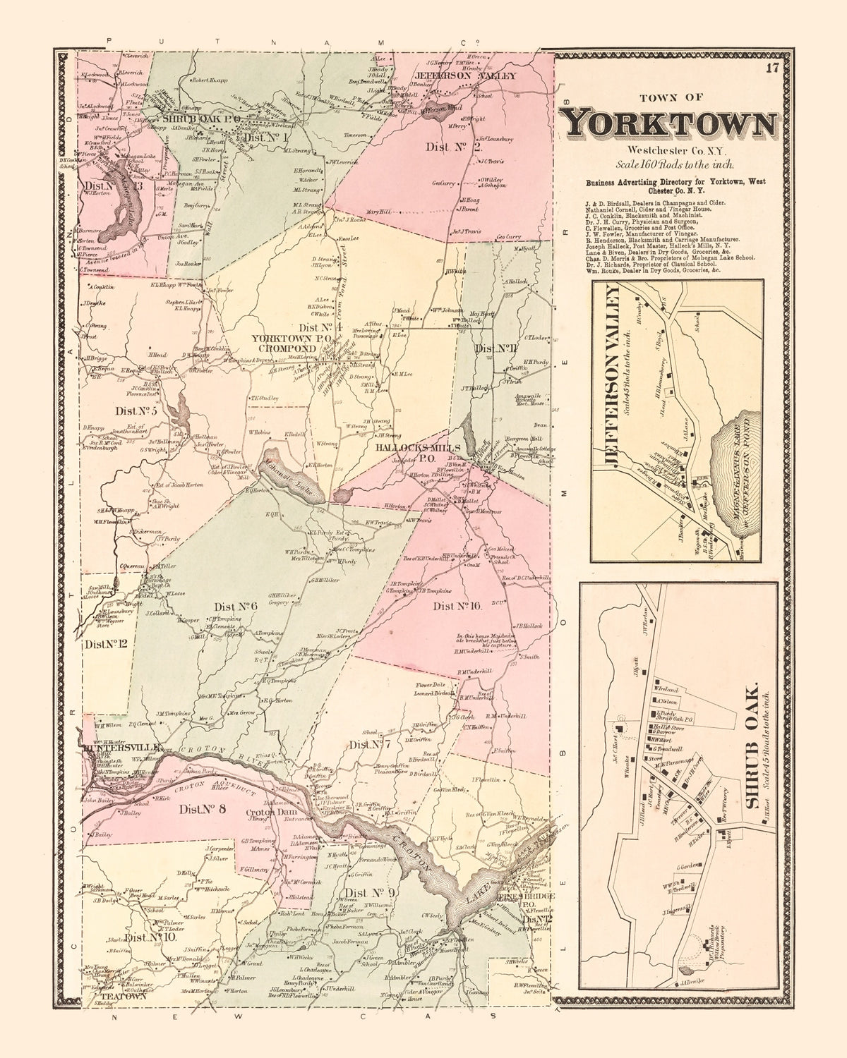 Preview of Vintage Map of Jefferson Valley, New York 1867
