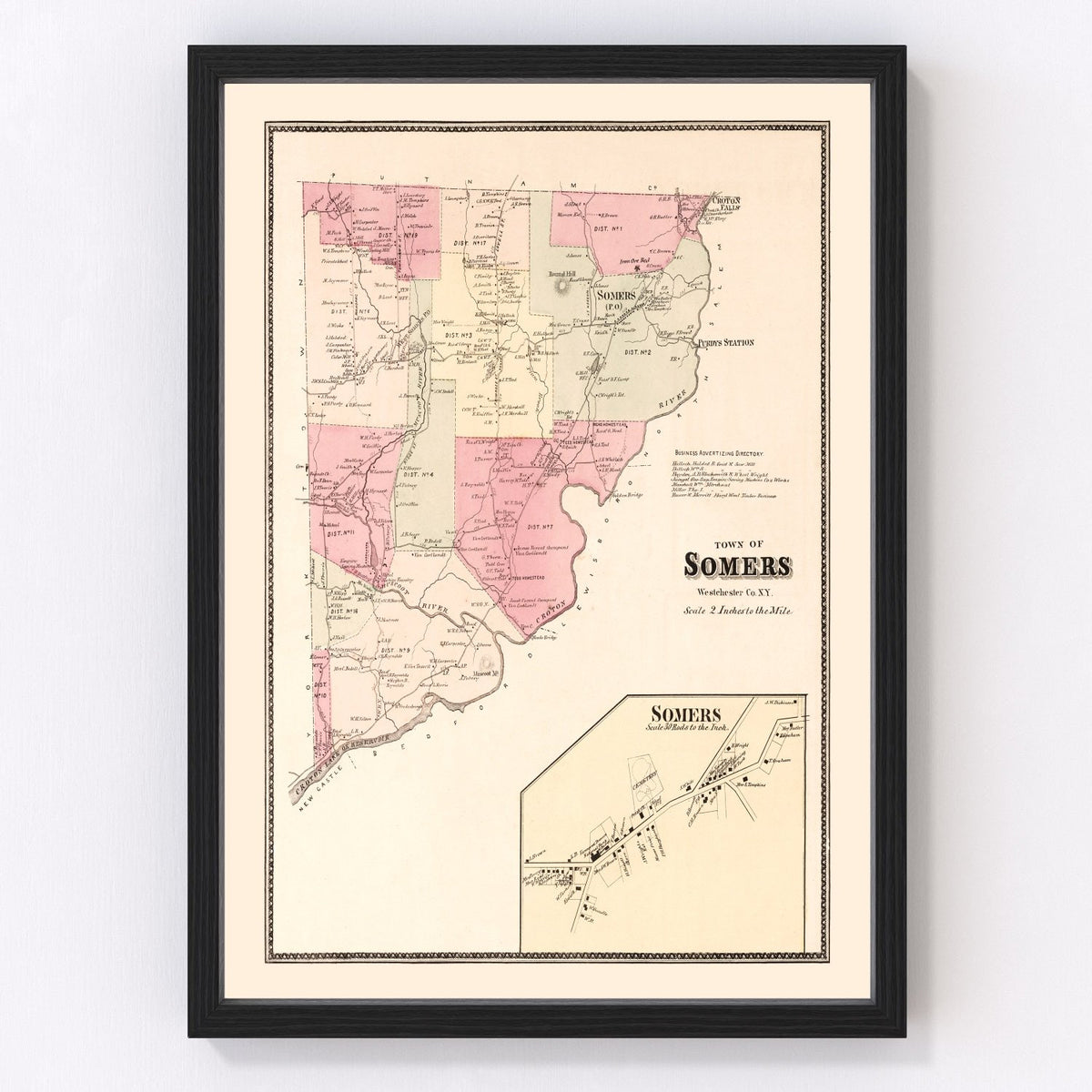 Somers Vintage Map 1867
