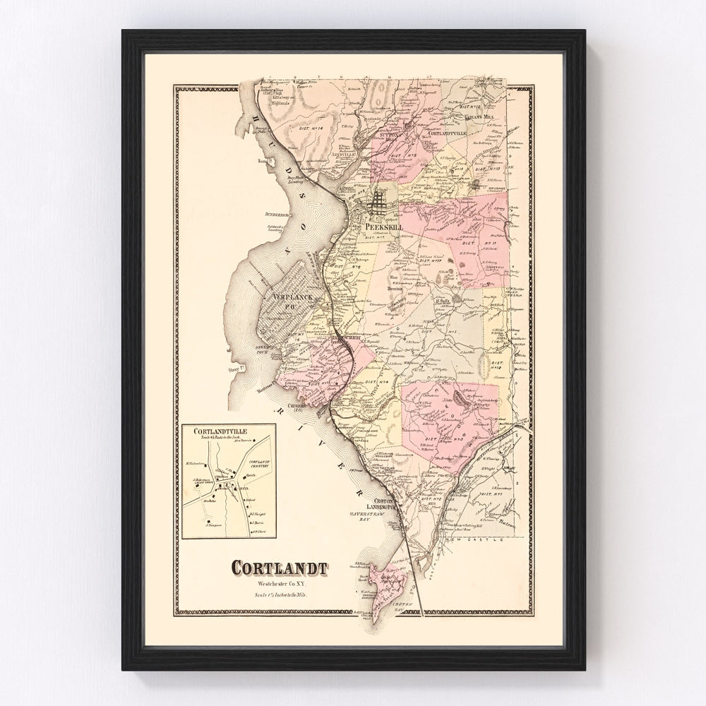 Cortlandt Vintage Map 1867