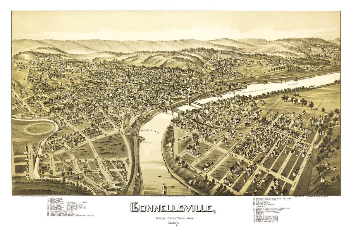 Preview of Vintage Map of Connellsville, Pennsylvania 1897