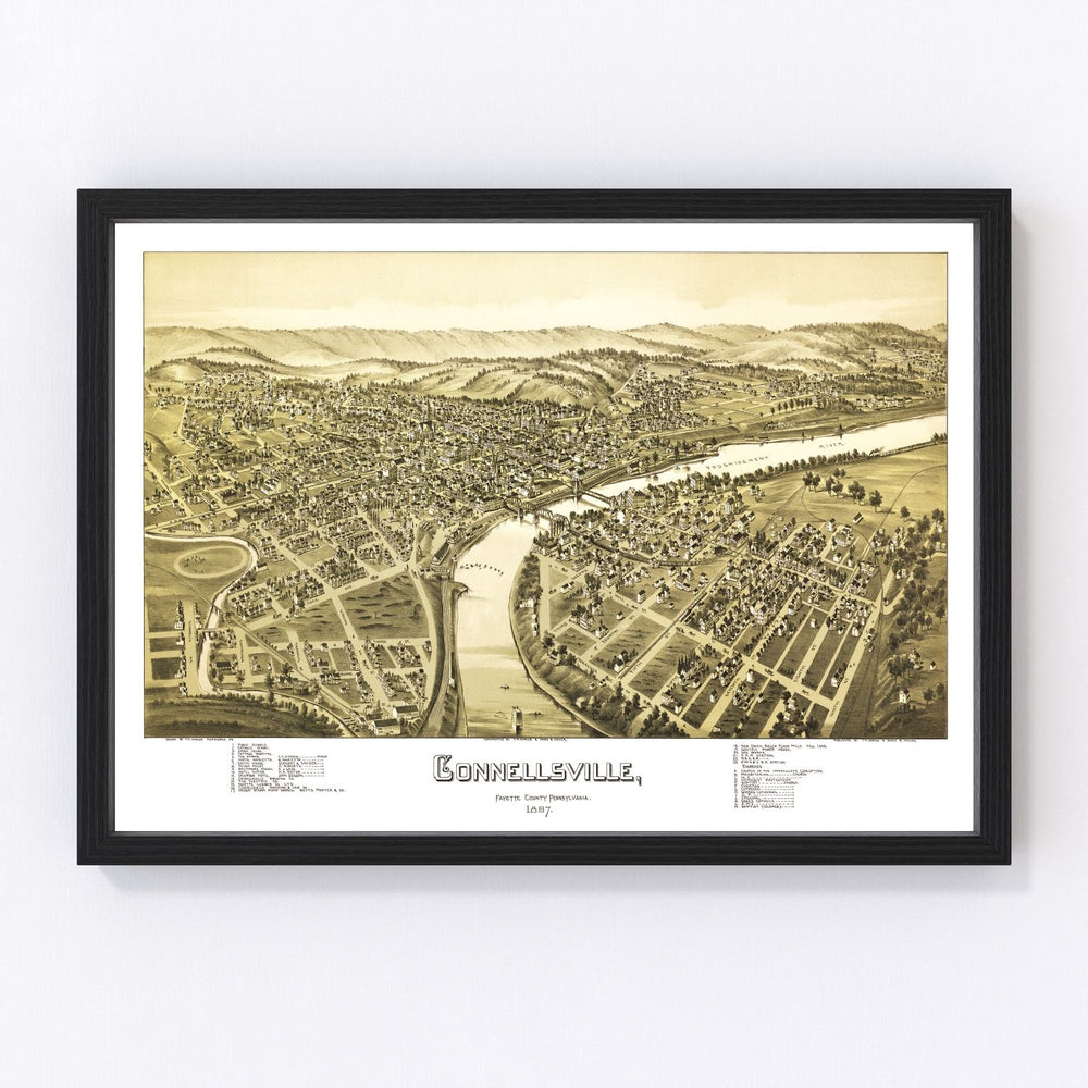 Connellsville Vintage Map 1897