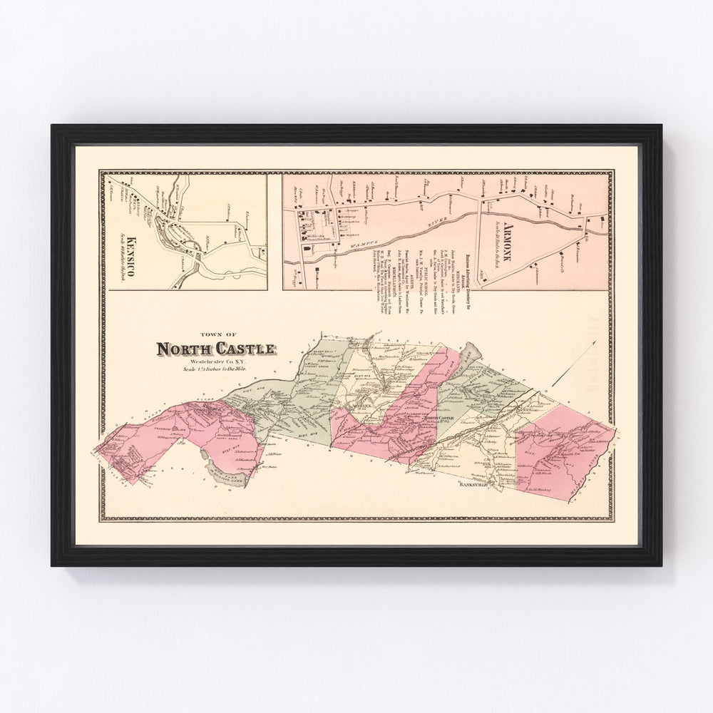 North Castle Vintage Map 1867